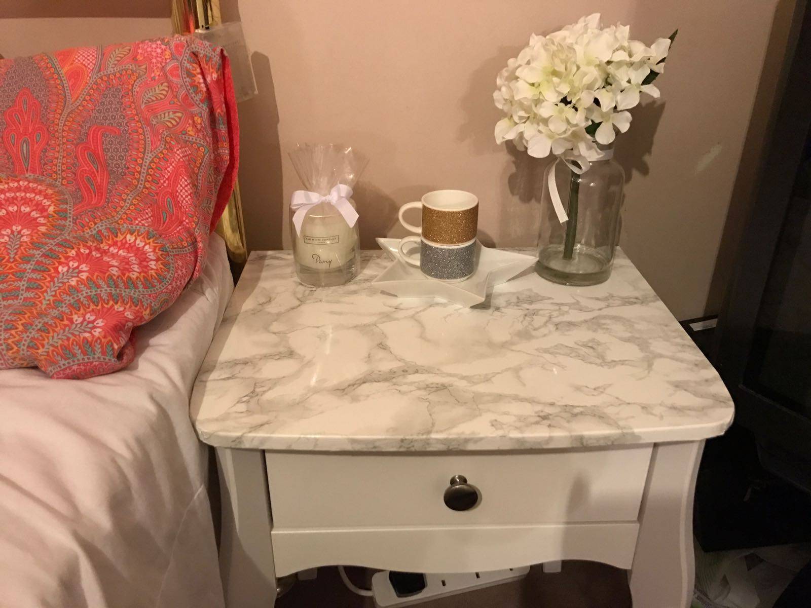 DIY Marble Bedside Table